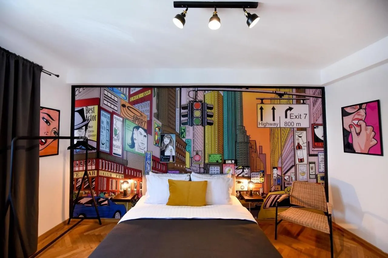 Colorful Chic: Cozy Studio In The Bustling City Center Apartment Bucharest Romania